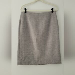 J.Crew Gray Wool Pencil Skirt Size 10